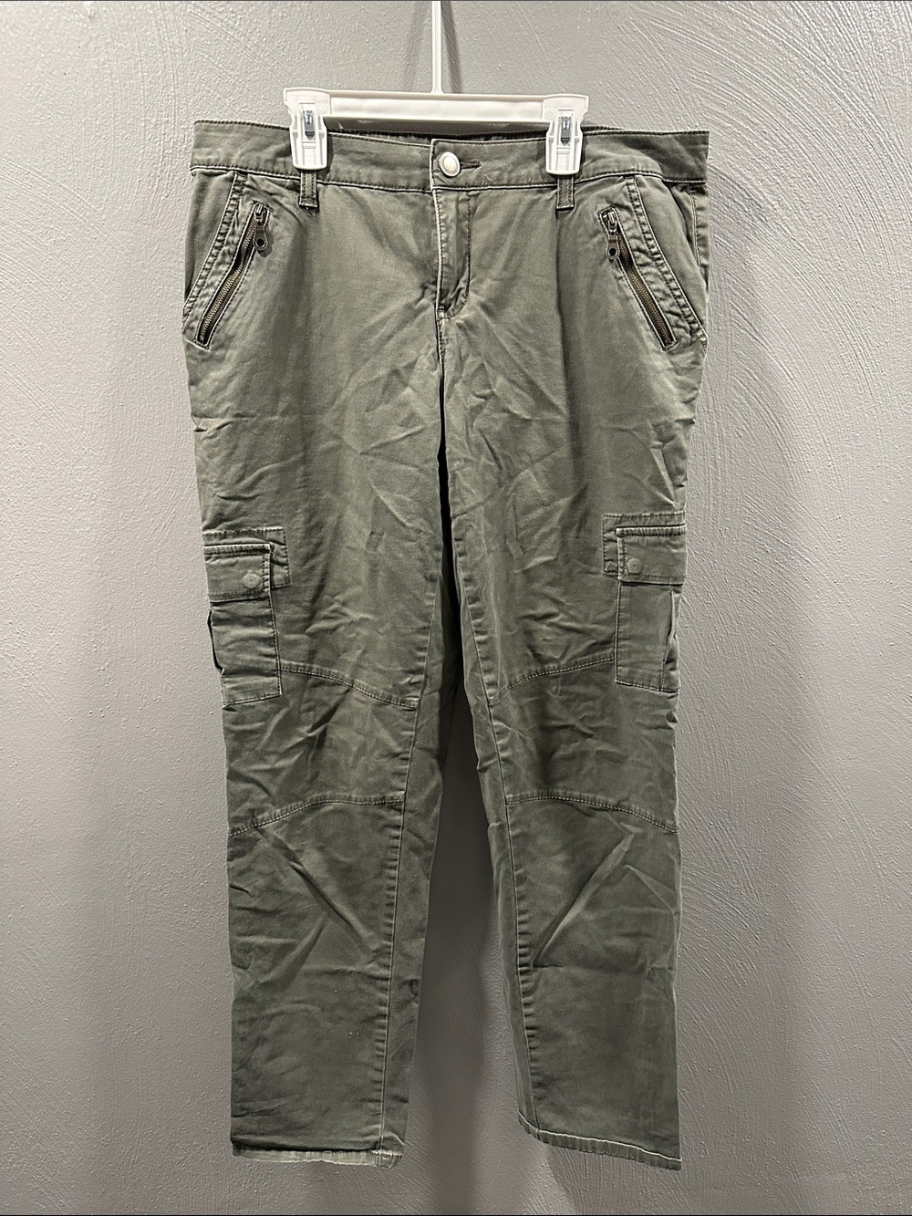 Sonoma Olive Green Straight-Leg Cargo Pants